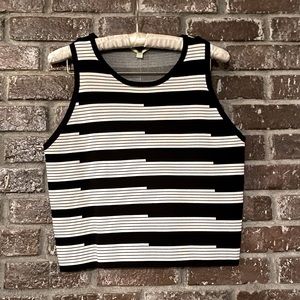 NWT Gianni Bini Black & Ivory Stephanie Knit Shirt